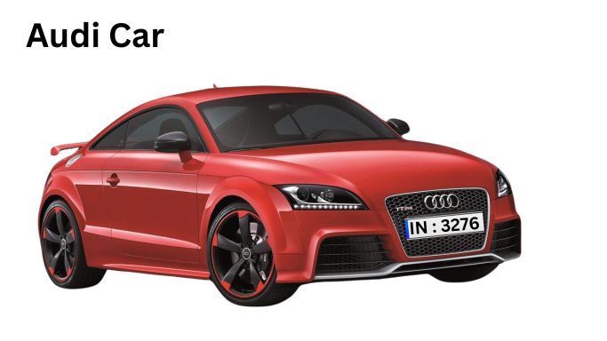 a red car with black rims