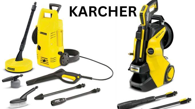 a yellow and black pressure washer