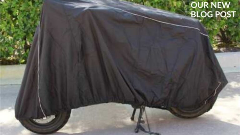 A Black Bike covers in Pakistan, showcasing protection against the elements in Pakistan.