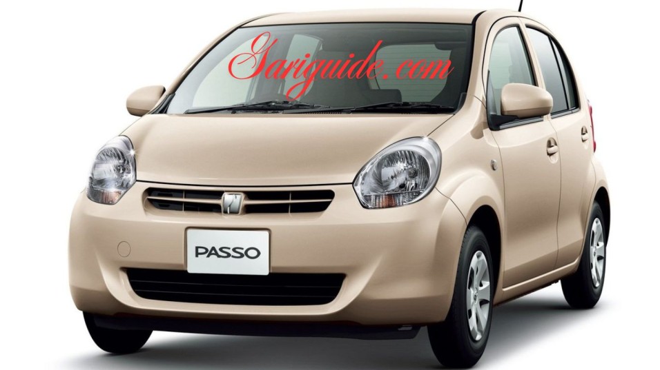 The image features Toyota passo, highlighting its sleek appearance and distinctive style.