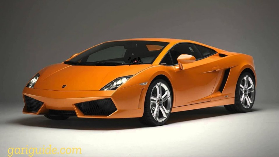 An orange Lamborghini displayed prominently, showcasing its sleek design and luxury features, along with the Lamborghini price in Pakistan.