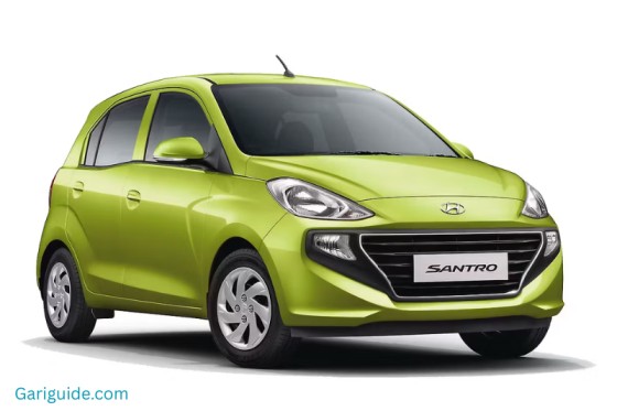 New Hyundai Santro in lime green, showcasing its design and features, with a focus on its price in Pakistan.