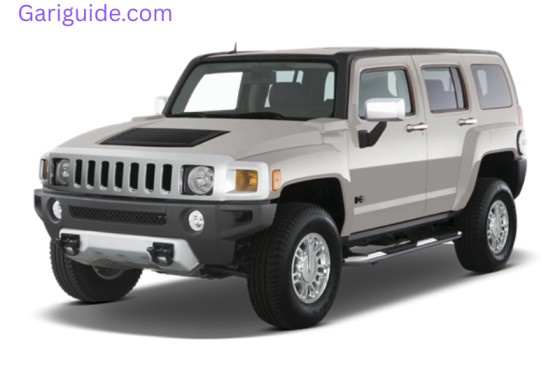 A white Hummer SUV displayed on a white background, emphasizing its sleek appearance and style.