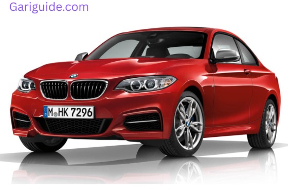 BMW M235i Coupe displayed, emphasizing its elegant lines and sporty character, along with pricing information for Nepal.